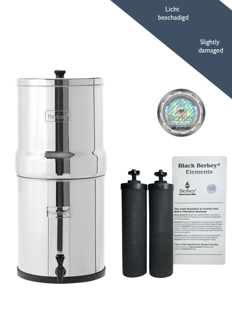 Travel Berkey BESCHADIGD met originele black berkey filters
