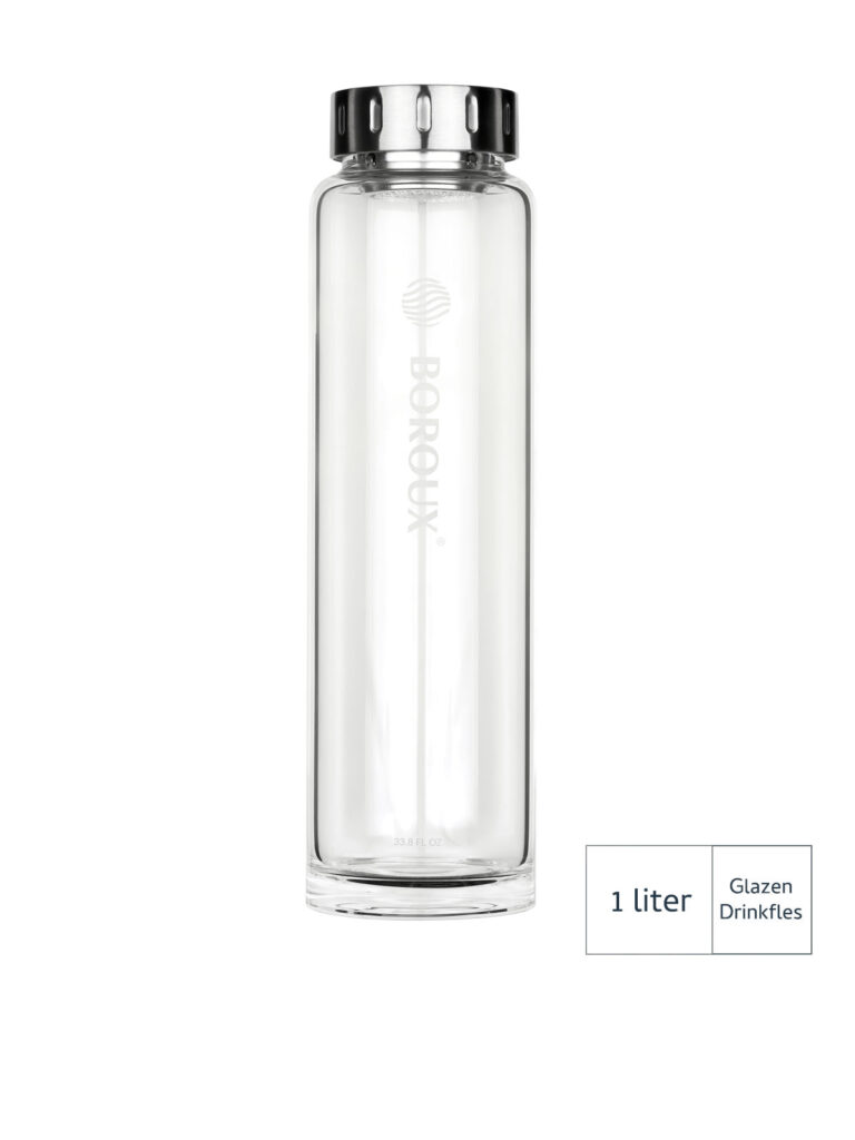 BOROUX glass drinking bottle 1 litre