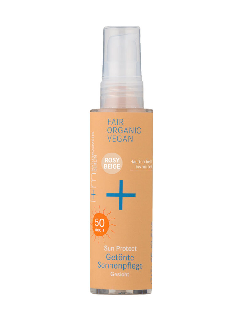 Sun Protect Crema solar con color para el rostro SPF 50, tono rosado beige